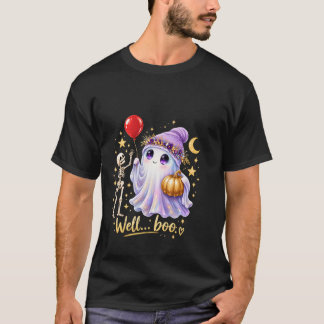 Camiseta de Halloween Esqueleto Fantasma Fofo Boo