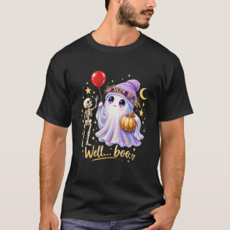 Camiseta de Halloween Esqueleto Fantasma Fofo Boo