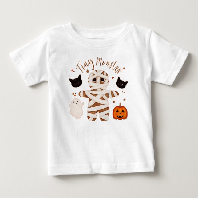 Camiseta de Halloween Fofa para Bebê (Frente)
