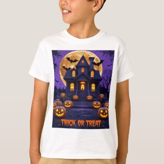Camiseta de Halloween Haunted House | Spooky Pumpk