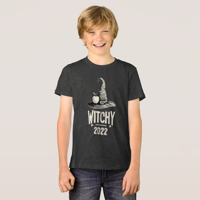Camiseta de Halloween infantil Bruxa Professora Fu (Frente Completa)