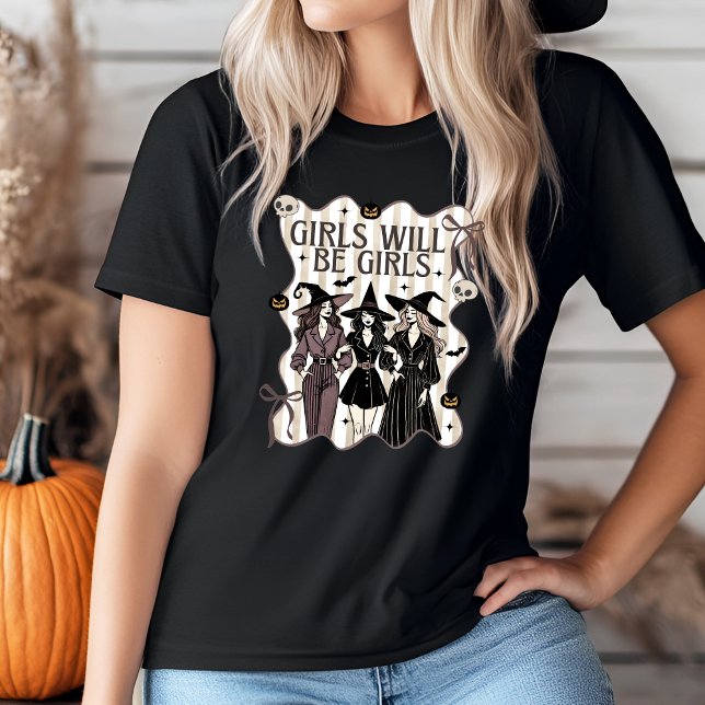 Camiseta de Halloween Meninas Fofas Serão Meninas (Criador carregado)