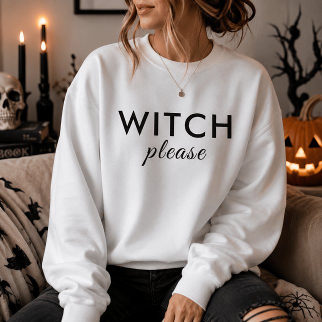 Camiseta de Halloween Modern Witch Please – Blusa  (Criador carregado)