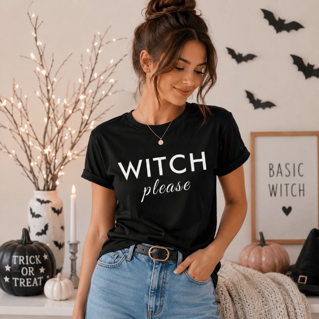 Camiseta de Halloween Modern Witch Please – Blusa  (Criador carregado)