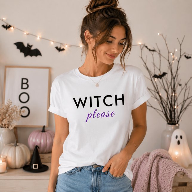 Camiseta de Halloween Modern Witch Please – Blusa  (Criador carregado)