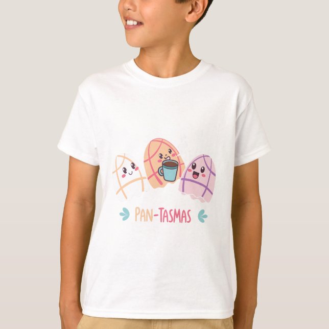 Camiseta de Halloween para Crianças de Fantasmas C (Frente)