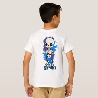 Camiseta de Halloween para Crianças Esqueleto Furt