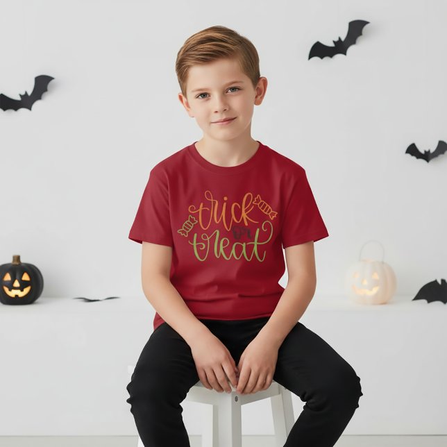 Camiseta de Halloween para Crianças Presente ou Tr (Criador carregado)