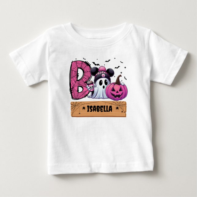 Camiseta de Halloween Personalizada para Bebê (Frente)