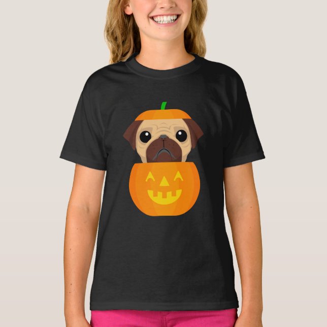Camiseta de Halloween Pugkin (Frente)