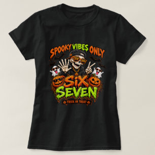 Camiseta de Halloween Só Vibrações Assustadoras, C