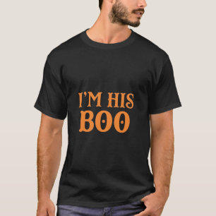 Camiseta de Halloween Sou o Boo Dele