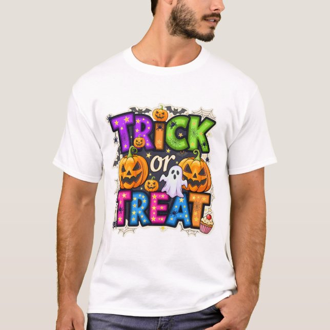 Camiseta de Halloween 'Trick or Treat' (Frente)
