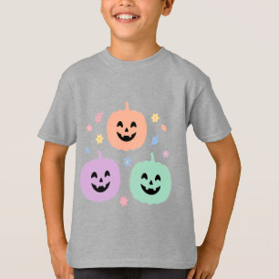 Camiseta de Halloween Trio de Abóbora Pastel Fofa