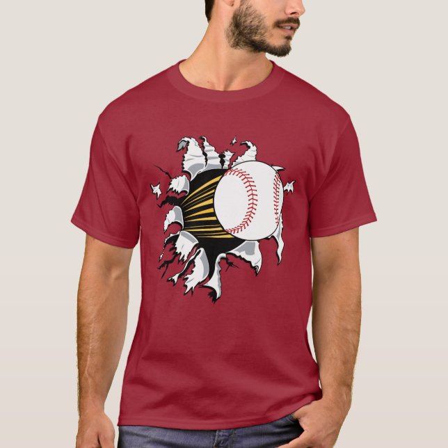 Camiseta de hambúrguer de baseball (Frente)