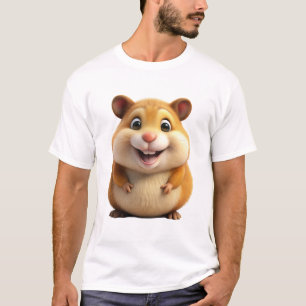 Camiseta de Hamster de Desenho Camiseta Gráfica