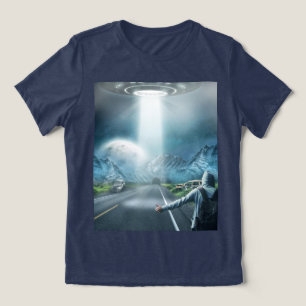 Camiseta de Hitchhiker de Nave Espacial Alien OVNI