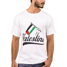 Camiseta de homem elegante com camisa palestina