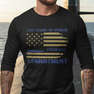 Camiseta de Honra do Submarino do 250º Aniversário