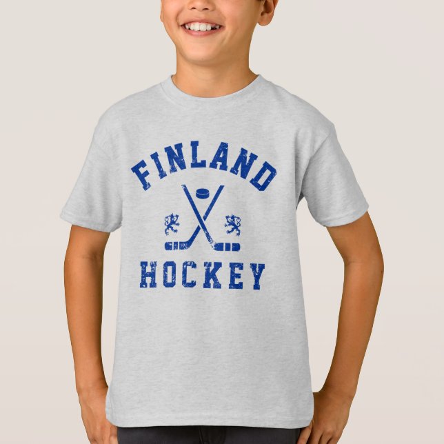 Camiseta de Hóquei no Gelo da Finlândia (Frente)