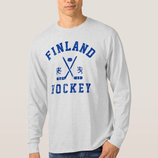 Camiseta de Hóquei no Gelo da Finlândia (Frente)