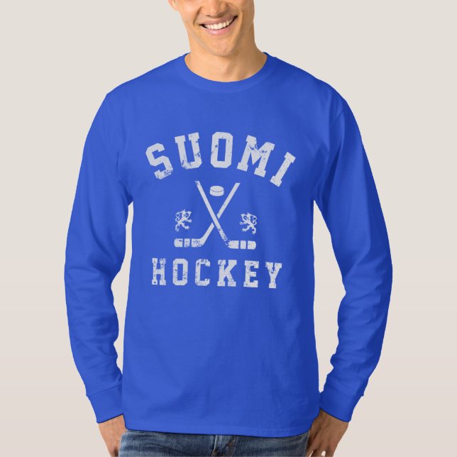 Camiseta de hóquei no gelo Suomi (Frente)