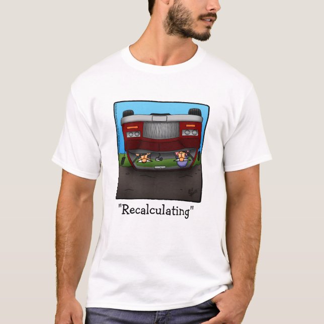 Camiseta de Humor com Viagem GPS engraçada (Frente)