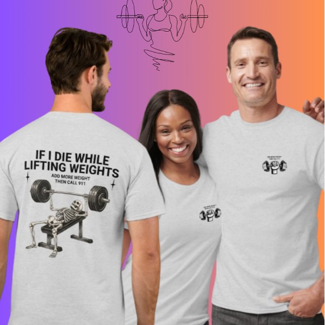 Camiseta de Humor Conjunto de Academia de Levantam (Criador carregado)