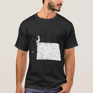 Camiseta de Humor de Pesca ND Pesca no Gelo Pesca