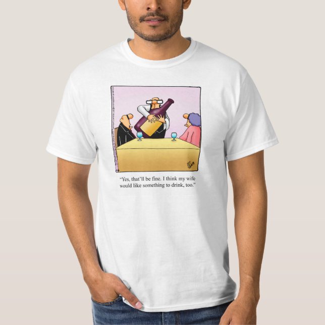 Camiseta de Humor de Vinho para Ele (Frente)