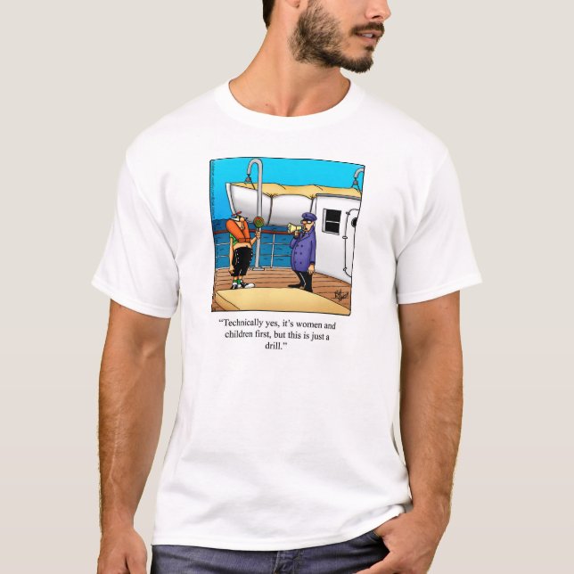 Camiseta de Humor Engraçado do Barco (Frente)