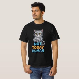 Camiseta de Humor Icônico da Atitude do Gato