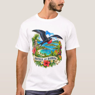 Camiseta de Ilha de Aquarela de Antígua e Barbuda
