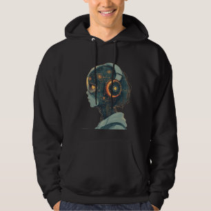 Camiseta de Ilustração de Cabeça de Jogador Cibern