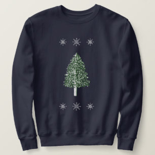 Camiseta de ilustração de flocos de neve da árvore