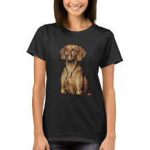 Camiseta de Ilustração de Vizsla em Estilo de Esbo