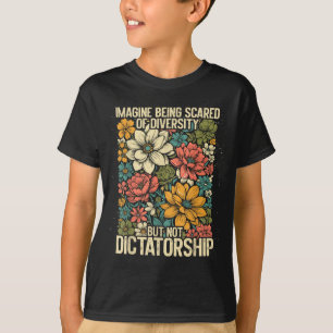 Camiseta De Imagine Assustada Diversidade Igualdade Inclusã