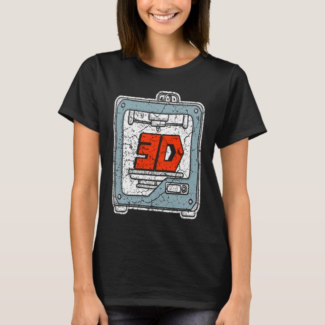 Camiseta de Impressão 3D para um Entusiasta de Imp (Frente)