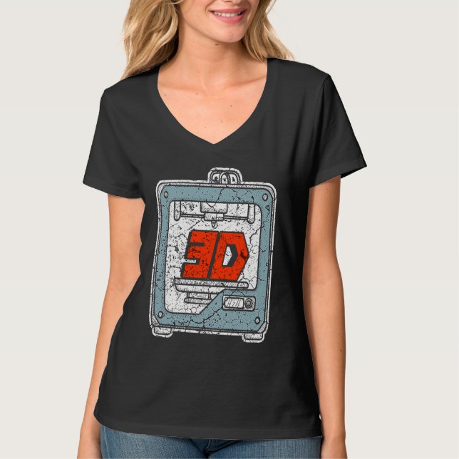 Camiseta de Impressão 3D para um Entusiasta de Imp (Frente)