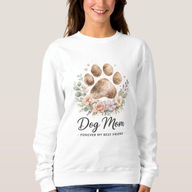 Camiseta de impressão de pata de mãe de cachorro e (Frente)