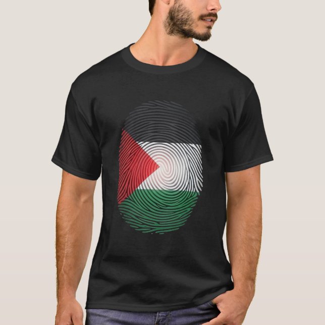 Camiseta de impressão digital da bandeira da Pales (Frente)