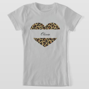 camiseta de impressão leopardo personalizada e bon