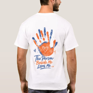 Camiseta de impressão manual A pessoa ao lado de m