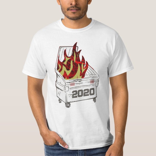Camiseta de Incêndio de Dumpster, lata de lixo, fo (Frente)