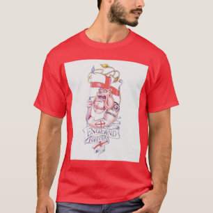 Camiseta De Inglaterra buldogue do tatuagem para sempre