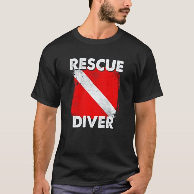 Camiseta de Instrutor de Mergulho de Resgate SCUBA (Frente)