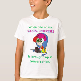 Camiseta de interesses especiais (crianças)