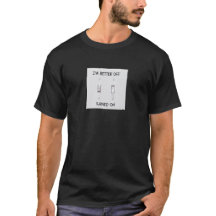 Camiseta de interruptor de luz engraçado ligado