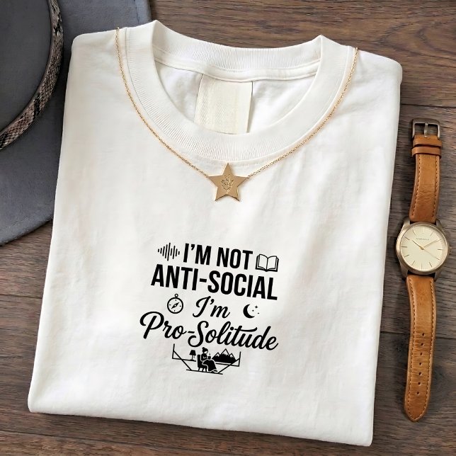 Camiseta de Introvertido - Design de Citação Anti- (Criador carregado)