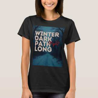 Camiseta de inverno caminho escuro noite longa / P